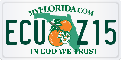 FL license plate ECUZ15