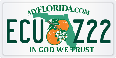 FL license plate ECUZ22