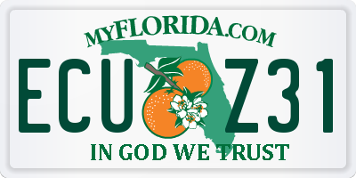 FL license plate ECUZ31