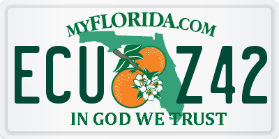 FL license plate ECUZ42