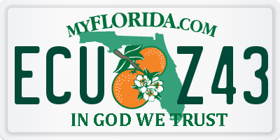 FL license plate ECUZ43
