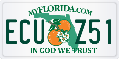 FL license plate ECUZ51