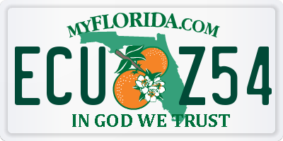 FL license plate ECUZ54
