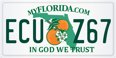 FL license plate ECUZ67