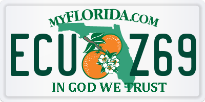 FL license plate ECUZ69