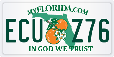 FL license plate ECUZ76