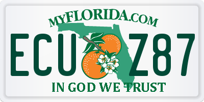 FL license plate ECUZ87