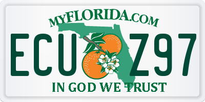 FL license plate ECUZ97