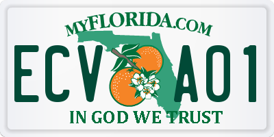 FL license plate ECVA01