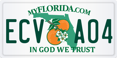 FL license plate ECVA04