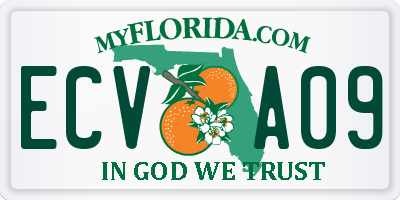 FL license plate ECVA09