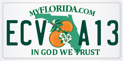 FL license plate ECVA13