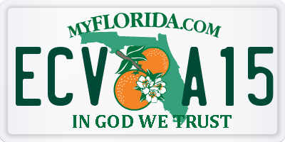 FL license plate ECVA15