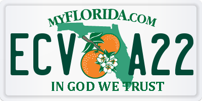 FL license plate ECVA22