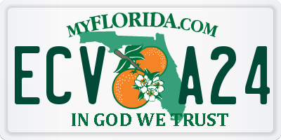 FL license plate ECVA24