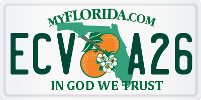 FL license plate ECVA26