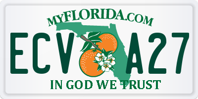 FL license plate ECVA27
