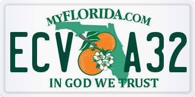 FL license plate ECVA32