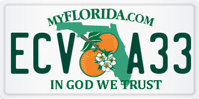 FL license plate ECVA33