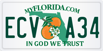 FL license plate ECVA34