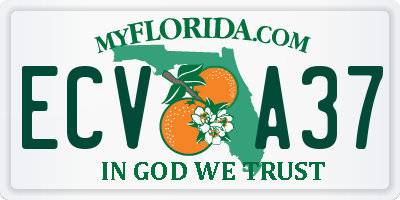 FL license plate ECVA37