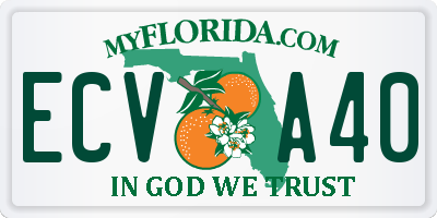 FL license plate ECVA40