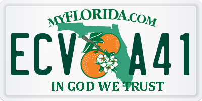 FL license plate ECVA41