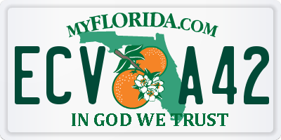 FL license plate ECVA42