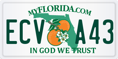 FL license plate ECVA43