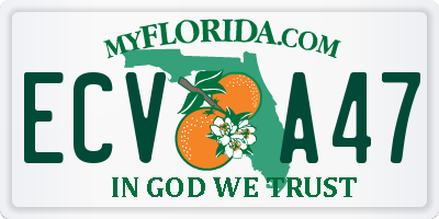 FL license plate ECVA47