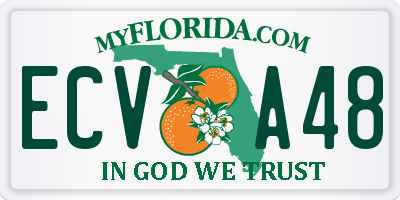 FL license plate ECVA48