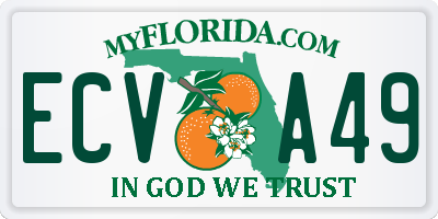 FL license plate ECVA49