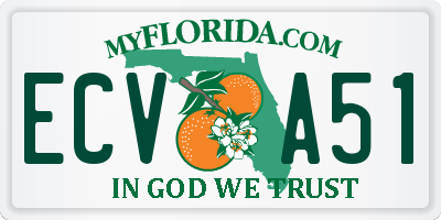 FL license plate ECVA51