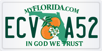 FL license plate ECVA52