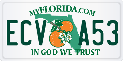 FL license plate ECVA53