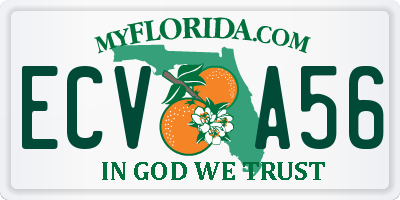 FL license plate ECVA56