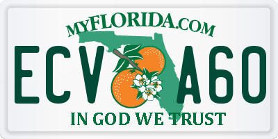 FL license plate ECVA60