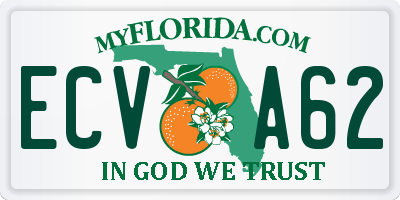 FL license plate ECVA62