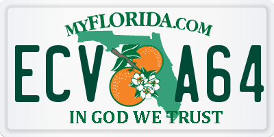 FL license plate ECVA64