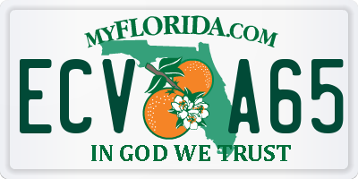 FL license plate ECVA65
