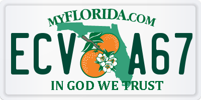 FL license plate ECVA67