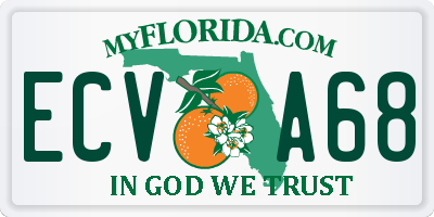 FL license plate ECVA68