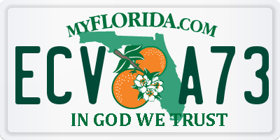 FL license plate ECVA73