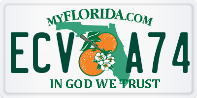 FL license plate ECVA74
