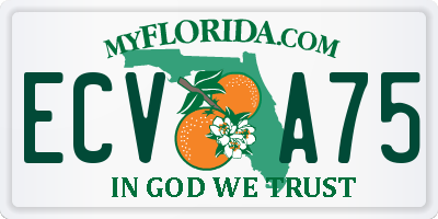 FL license plate ECVA75