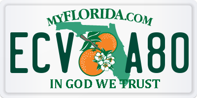 FL license plate ECVA80