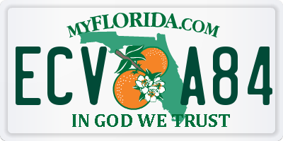 FL license plate ECVA84