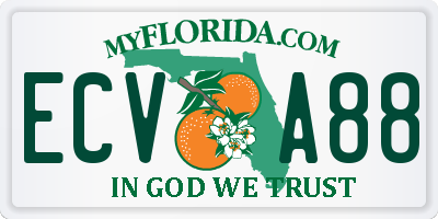 FL license plate ECVA88