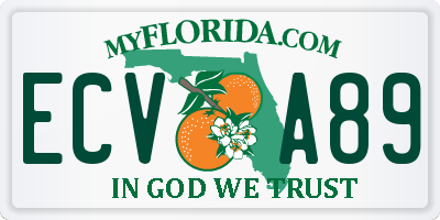 FL license plate ECVA89