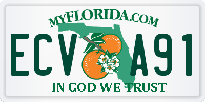 FL license plate ECVA91